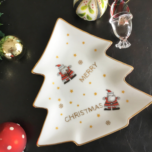 ツリー型プレート(サンタ) 中皿 s-blueglass 通販 15039603｜Creema