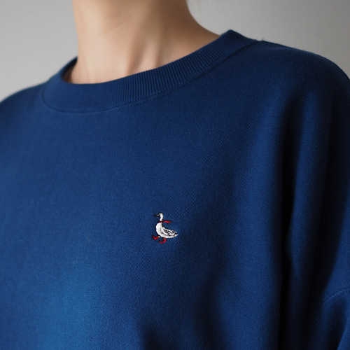 オーバーサイズスウェット Duck ダークブルー ロングシーズンOK オーバーサイズスウェット Duck ダークブルー ロングシーズンOK