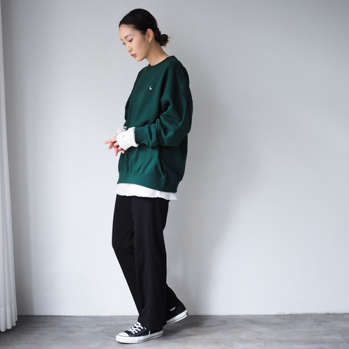 オーバーサイズスウェット Duck ダークグリーン ロングシーズン オーバーサイズスウェット Duck ダークグリーン ロングシーズン