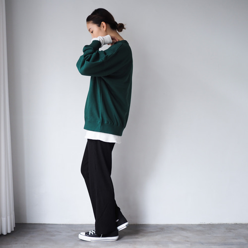 オーバーサイズスウェット Duck ダークグリーン ロングシーズン オーバーサイズスウェット Duck ダークグリーン ロングシーズン