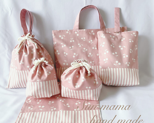 送料無料 入園6点セット 入学セット 入園セット お花 かわいい 女の子