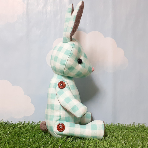 20%off】チョコミント色のうさぎ【Creema限定】 ぬいぐるみ もちまる