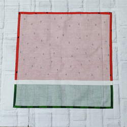スイカ柄42×42正方形ランチクロス＆給食袋のセット【小学校給食用】 2枚目の画像