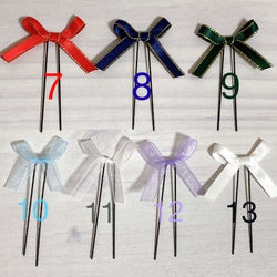 【Uピン】テディベアとリボンとパールの髪飾りブラウン 4枚目の画像