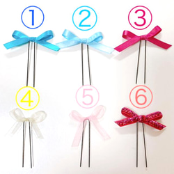 【Uピン】テディベアとリボンとパールの髪飾りブラウン 3枚目の画像