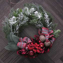 ラスト1点】まるで雪のようなクリスマスリース♡～ポインセチア