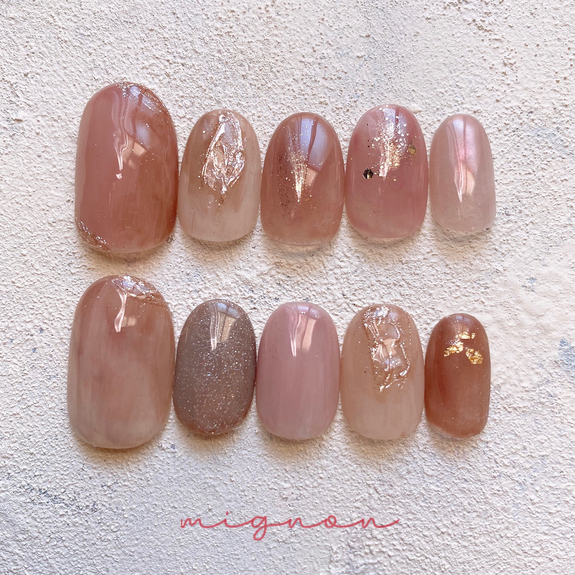 No.2 ニュアンスネイルチップ ブラウン ネイルチップ（つけ爪