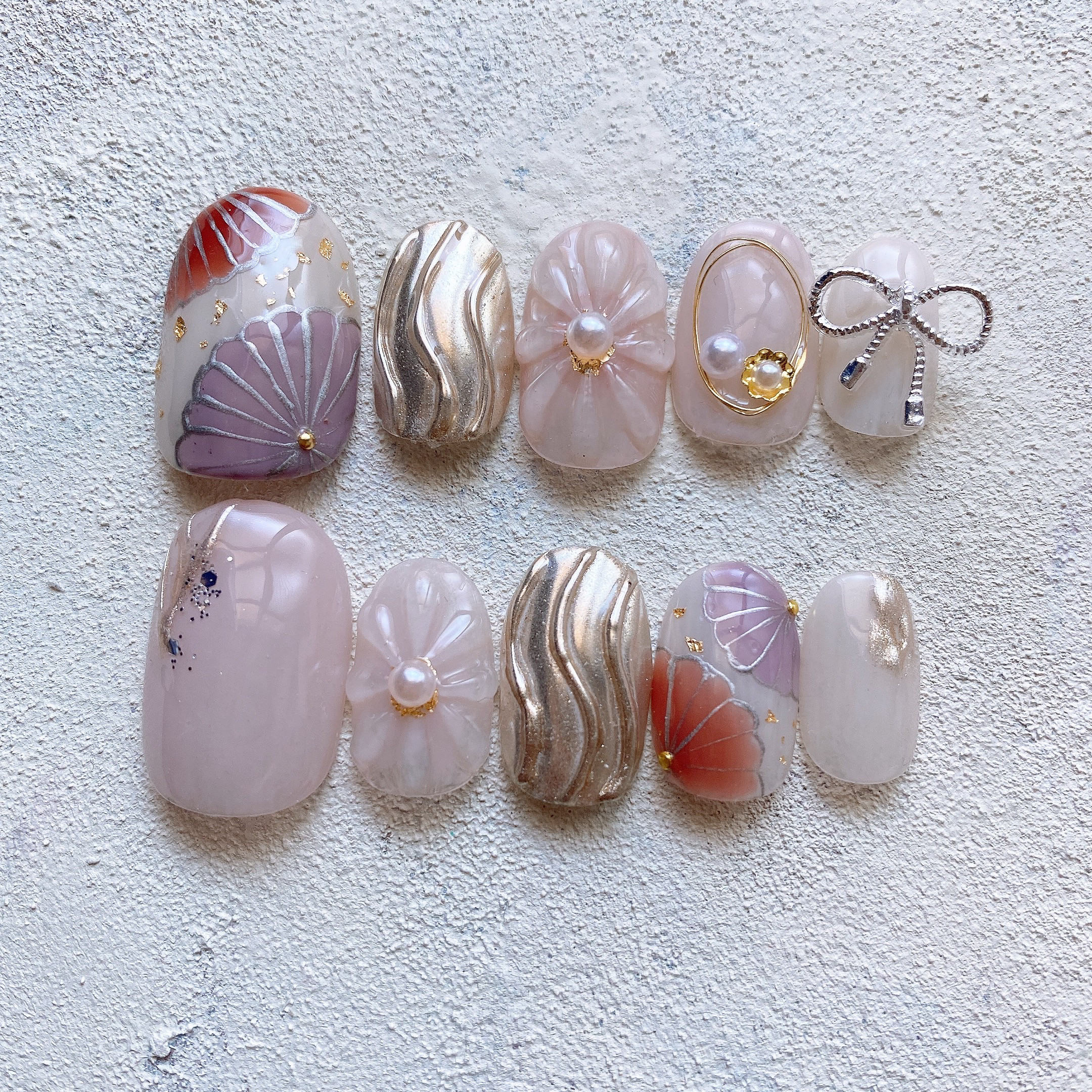 No.11 ニュアンスネイルチップ ブラウン ネイルチップ（つけ爪