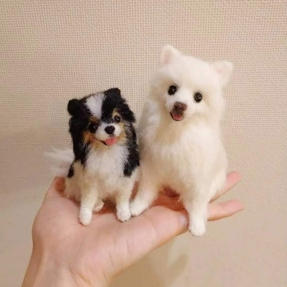 【オーダーメイドペット】羊毛フェルト、うちの子　犬ぬいぐるみ、フェルト犬、羊毛犬、肖像画、犬猫人形 プレゼントやギフトに 100% 模様