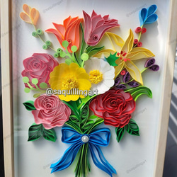 ペーパークイリングブーケ/Handmade Paper Quilling Bouquet 2枚目の画像