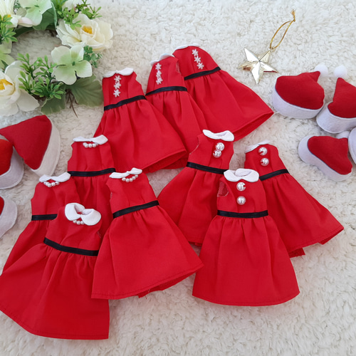 クリスマス バージョン リカちゃん人形 お洋服 ハンドメイド 2108