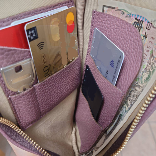 スマホショルダー お財布機能と鍵ポケット付き コレひとつで