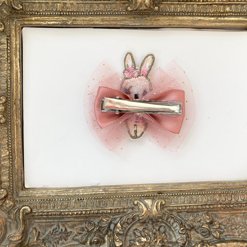 ハンドメイド☆キッズリボン☆ピンク☆きらきら揺れるビジュー