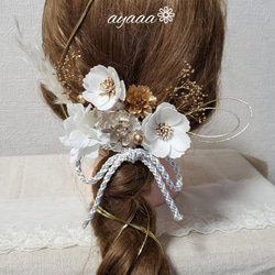 ヘッドドレス／ゴスロリ／バラ／十字架／レース／モーブ ヘッド