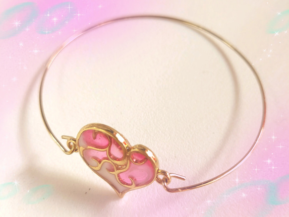 スウィートハートブレスレット♡total handmade work【Papillons 