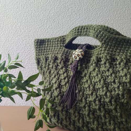 送料無料】レオパード柄ビーズ刺繍コンチョ☆かぎ針編みマルシェ