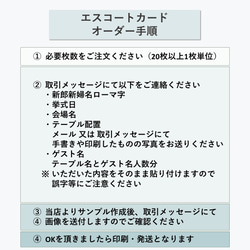 エスコートカード 60円/枚 結婚式 4枚目の画像