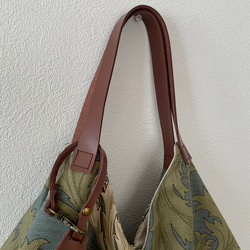 【〜8/31送料無料⭐︎敬老の日早割】 ウィリアム・モリス【アネモネ】トライアングルバック★キャンバス地 4枚目の画像