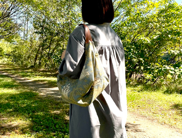 【〜8/31送料無料⭐︎敬老の日早割】 ウィリアム・モリス【アネモネ】トライアングルバック★キャンバス地 7枚目の画像