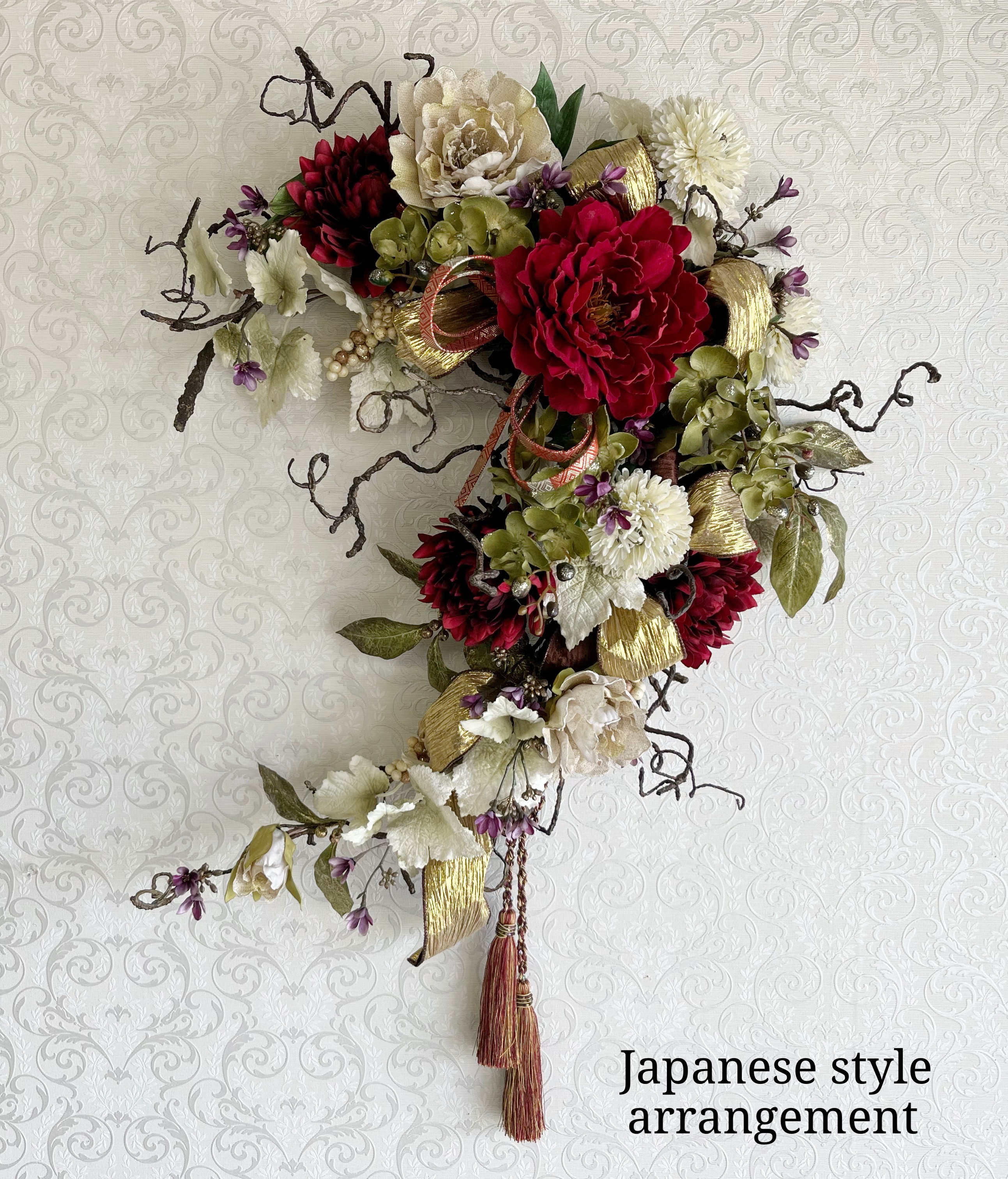 「送料無料」豪華クレセントスタイルの和風フラワー