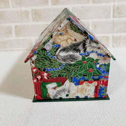 Creema限定♫Christmas♫お家の小物入れ♫クリスマスの猫ちゃん達 4枚目の画像