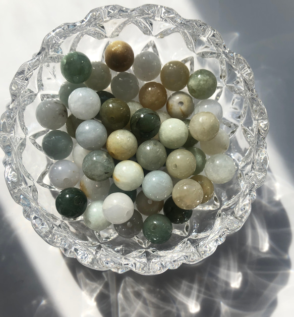 天然石 ジェイド 8玉/300円 ハンドメイドアクセサリー パーツ 天然石