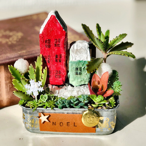 ★のん★クリスマスが待ち遠しいペアクマちゃん★多肉鉢★ガーデン雑貨★ ☆のん様専用☆クリスマスが待ち遠しいペアクマちゃん☆多肉鉢☆ガーデン