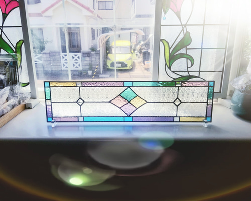 ステンドグラス アンティーク調 パネル(特大サイズ) その他アート