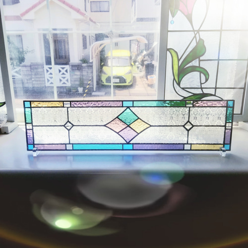 ステンドグラス アンティーク調 パネル(特大サイズ) その他アート