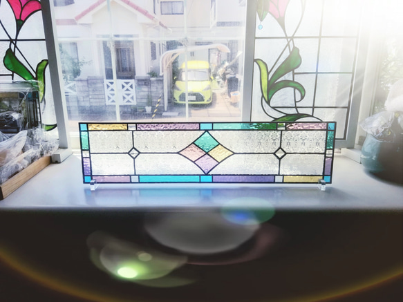 ステンドグラス アンティーク調 パネル(特大サイズ) その他アート