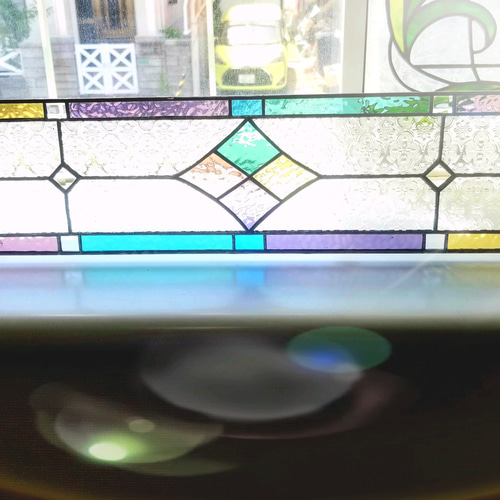 ステンドグラス アンティーク調 パネル(特大サイズ) その他アート