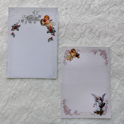 ヴィクトリアン風　クリスマス　ミニメッセージカード２４枚セット（天使と子供） 5枚目の画像