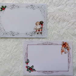 ヴィクトリアン風　クリスマス　ミニメッセージカード２４枚セット（天使と子供） 4枚目の画像