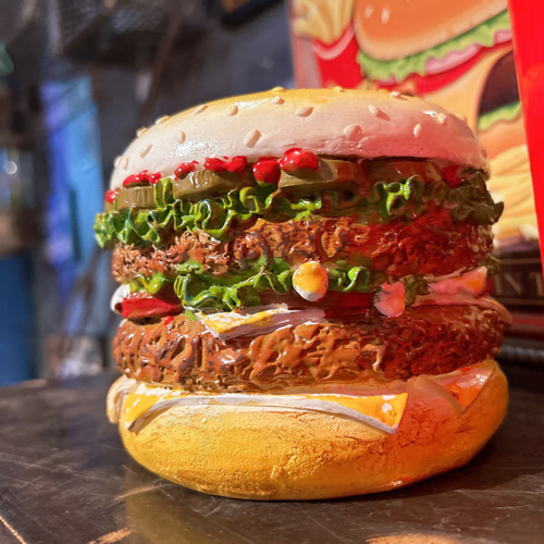 アメリカン ☆ハンバーガー ランチョンマット お弁当袋 コップ袋 ハンドメイド ラスト1☆お弁当袋&コップ袋セットハンバーガー柄 給食袋