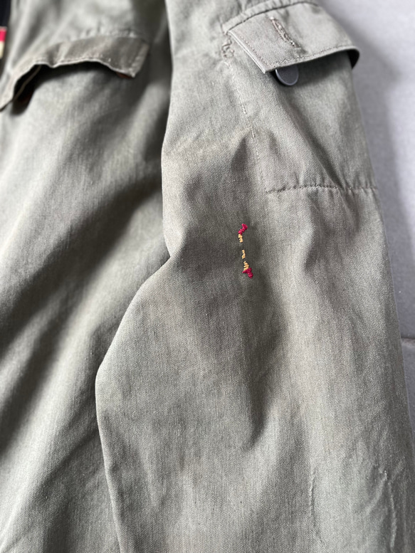 掛軸ジャケット亀甲紋にあわせの鳳凰　ユーロミリタリージャケットリユース帯ジャケット　 14枚目の画像