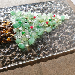 天然石のクリスマスツリープレート / レジン / 雪 / 置物 / オブジェ / インテリア 8枚目の画像