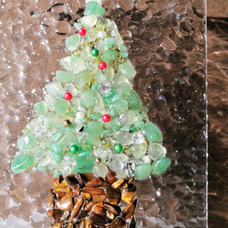 天然石のクリスマスツリープレート / レジン / 雪 / 置物 / オブジェ / インテリア 11枚目の画像