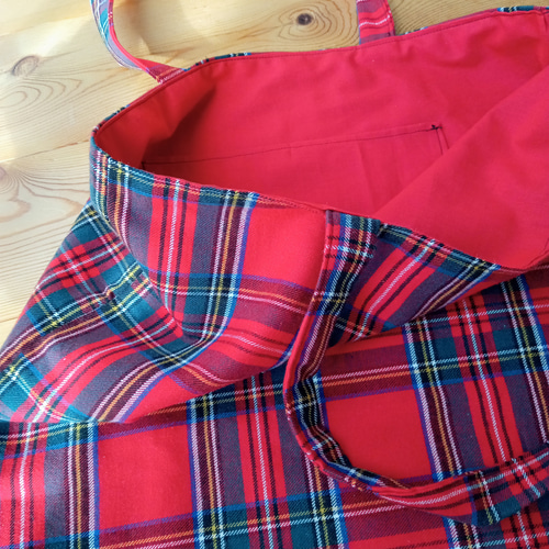 専用ページ ウールタータンチェックボストンバッグ ロイヤル