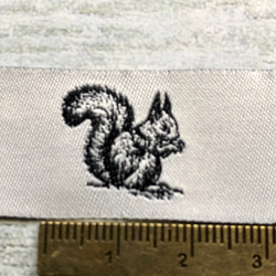 ジャカード刺繍リボン リス 3枚目の画像
