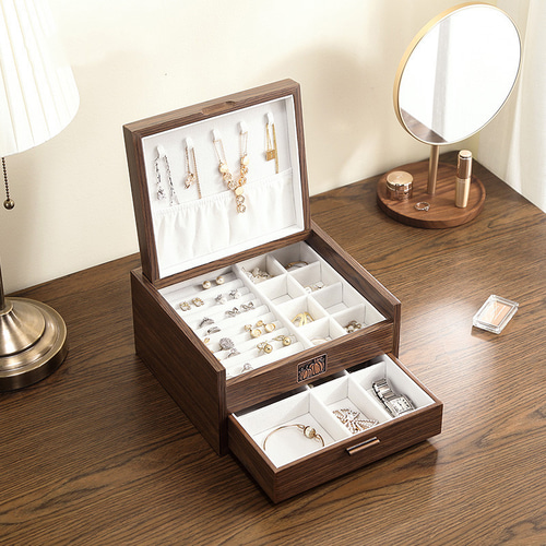 10%OFF】ハンドメイド新作アクセサリーケース ヴィンテージ木製