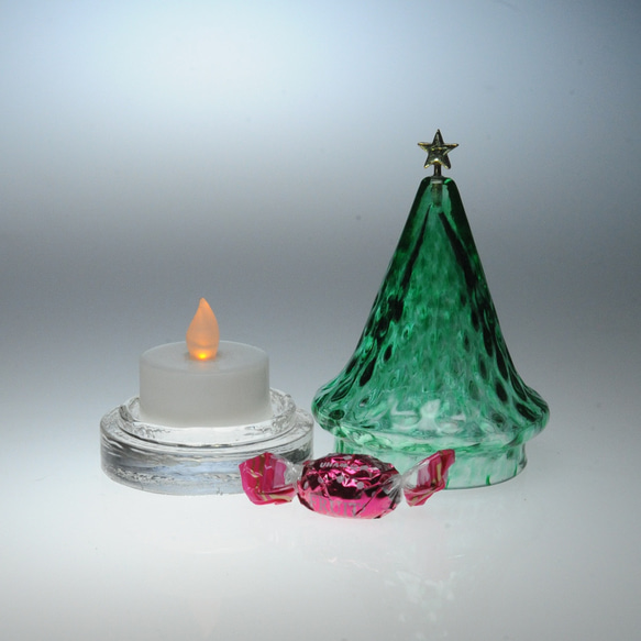 「小さな星のクリスマスツリー」34(LEDキャンドルホルダー、アロマストーンホルダー） 3枚目の画像