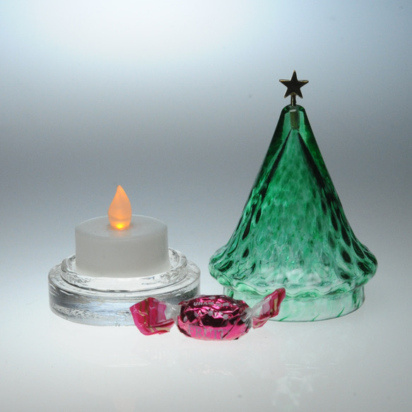 「小さな星のクリスマスツリー」37(LEDキャンドルホルダー、アロマストーンホルダー） 3枚目の画像