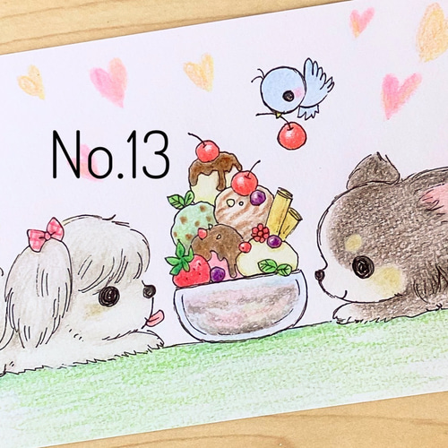ウメちゃん✩.*˚　おまとめ出品　オンガード&ティーツリー 春夏秋冬チワワちゃん イラストポストカード 10枚セット