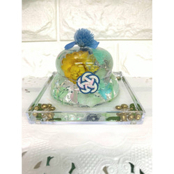 鏡餅奶油“顏色藍色 x 透明底” Herbarium Kagamimochi 新年裝飾品 Kagamimochi Herbari 第7張的照片