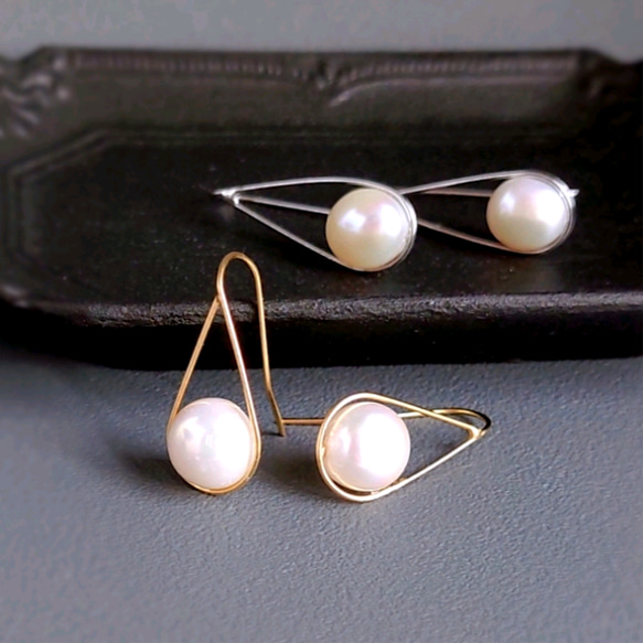 SILVER 925 真珠 ドロップ バロック