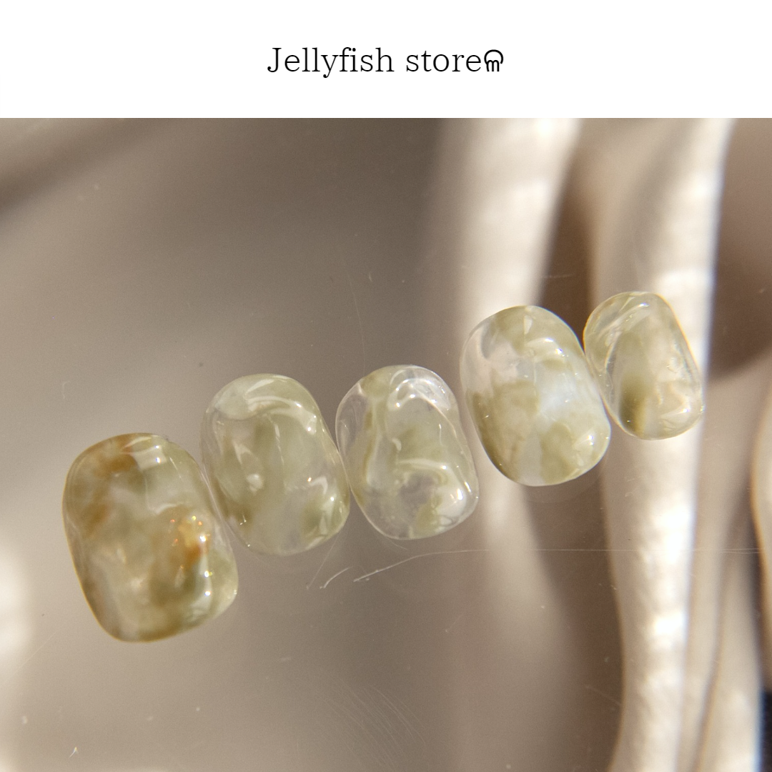 #57｜nuance art ⌇ でこぼこ感をたのしむ * KHAKI ニュアンスアートネイル【ネイルチップ】