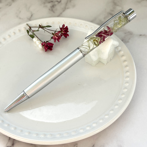 極小ミニバラのハーバリウムボールペン 替芯付き