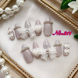 現品】☆kirari-nail☆ No.347推しネイル赤 ネイルチップ（つけ爪