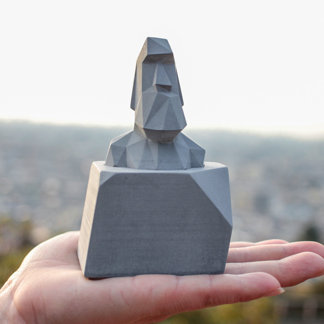 イースター島 モアイ像 インク画 B4サイズ イースター島 モアイ像 インク画 B4サイズ イースター島 モアイ