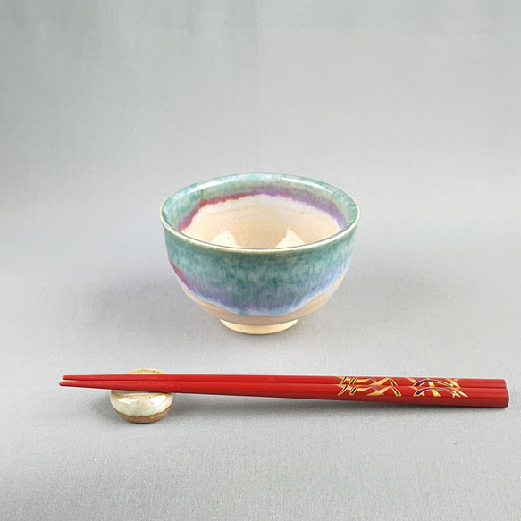 御飯茶碗　緑釉　【商品番号：00213】 1枚目の画像